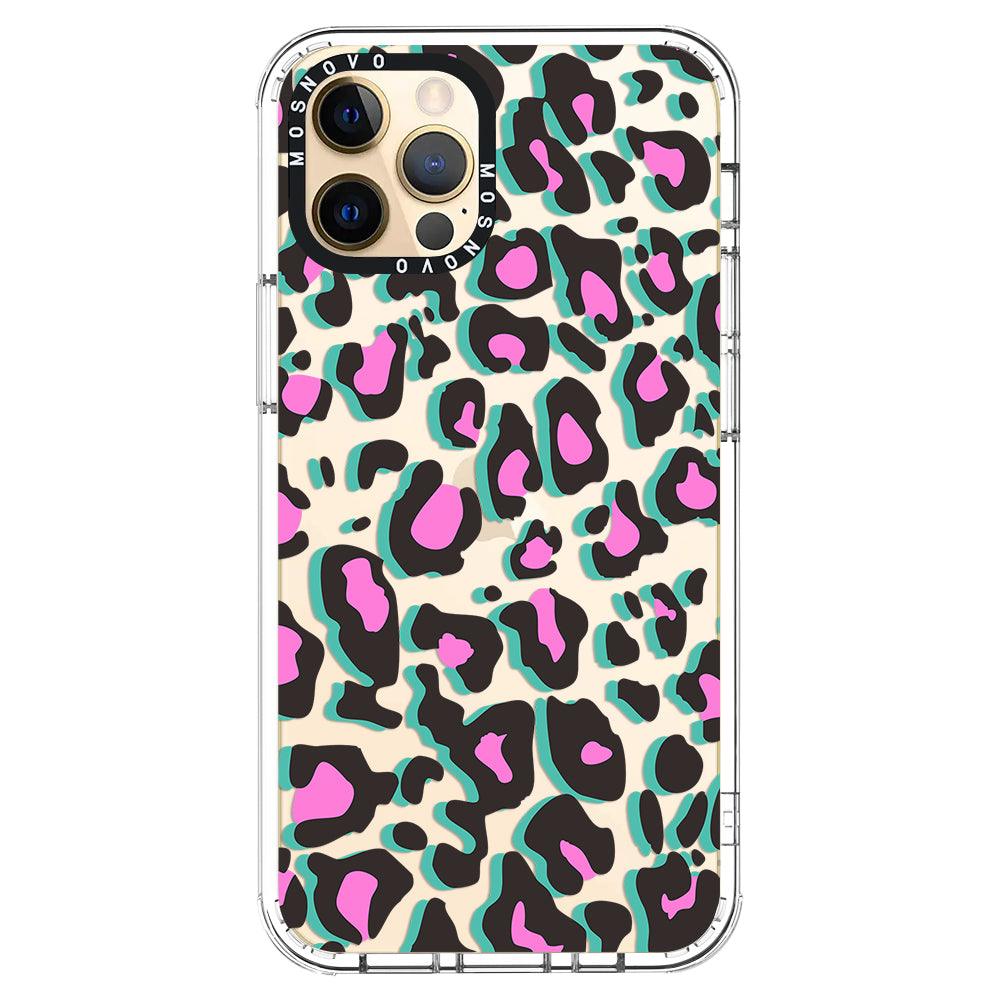 Hot Pink Leopard Print Phone Case - iPhone 12 Pro Case - MOSNOVO