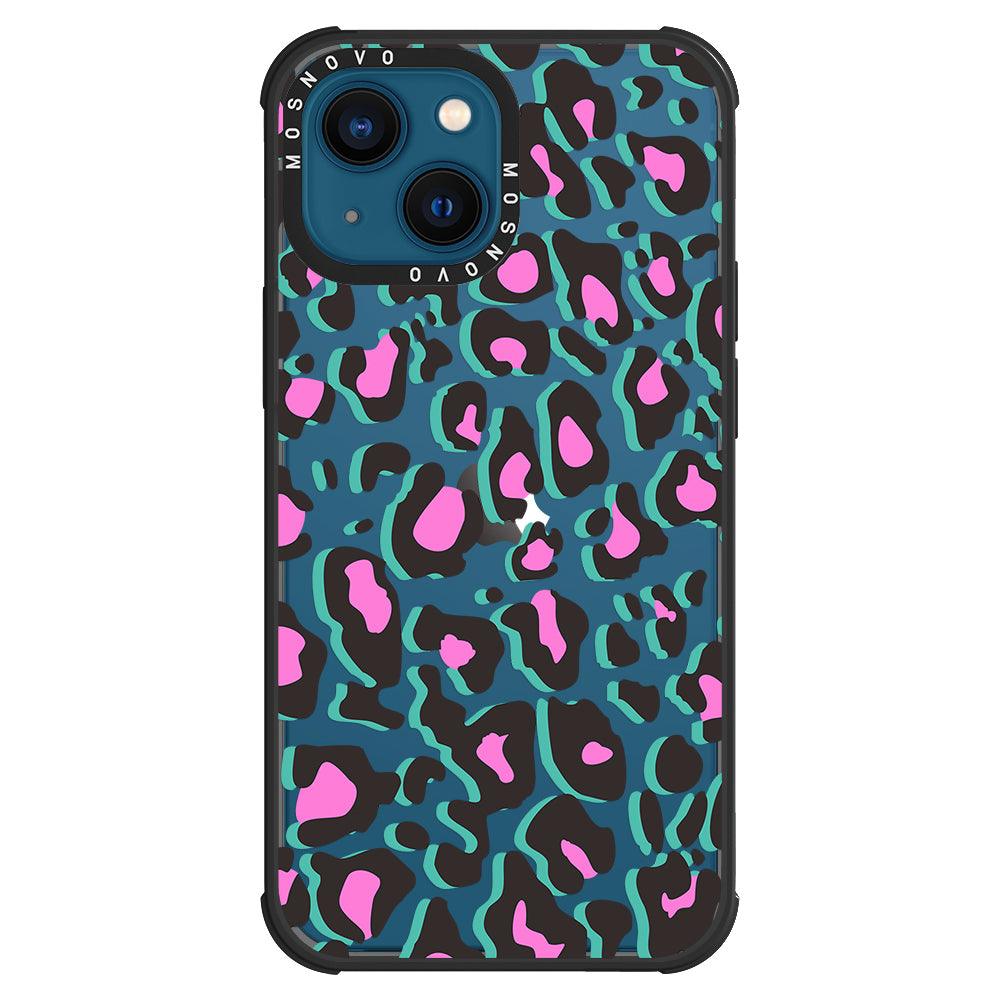 Hot Pink Leopard Print Phone Case - iPhone 13 Case - MOSNOVO