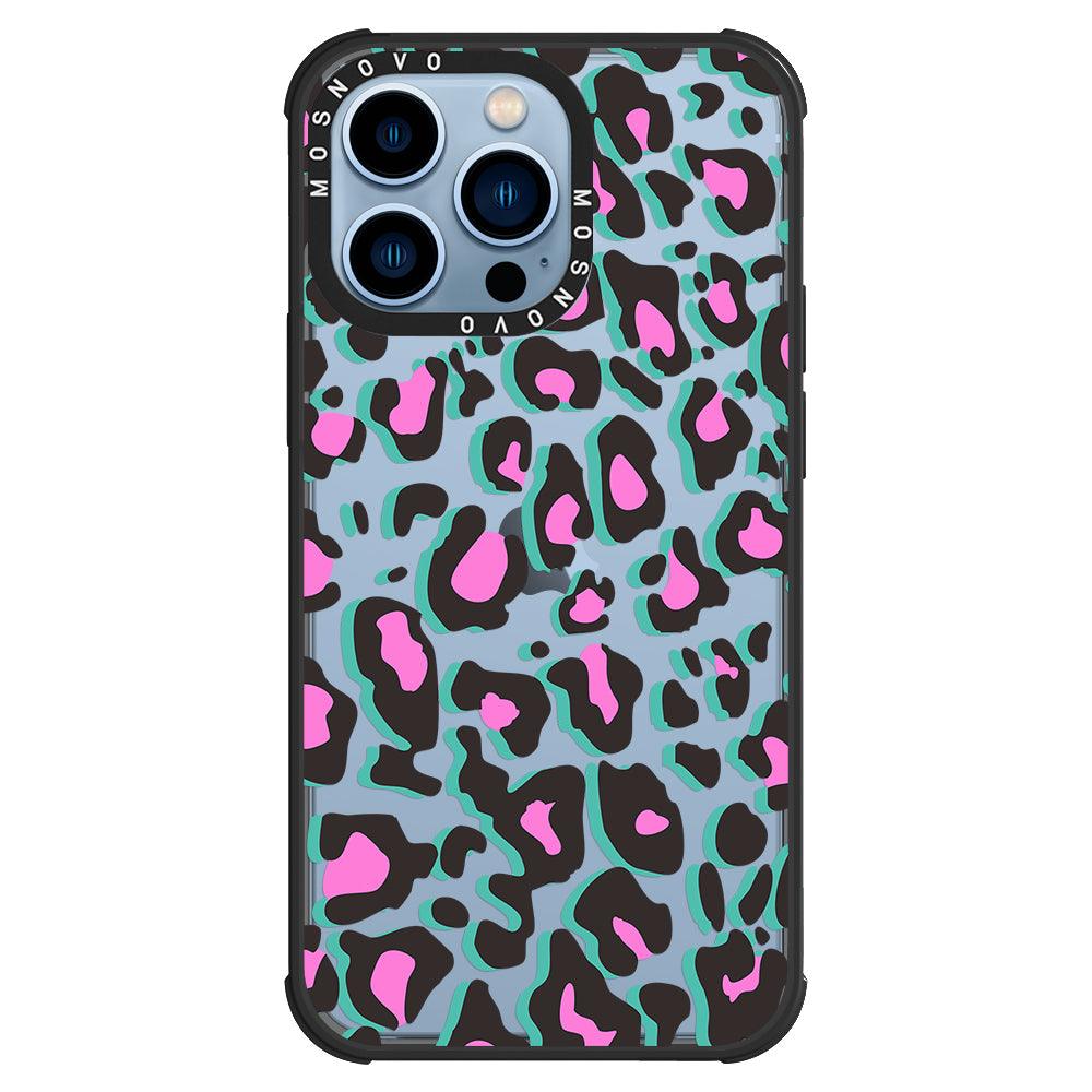 Hot Pink Leopard Print Phone Case - iPhone 13 Pro Case - MOSNOVO