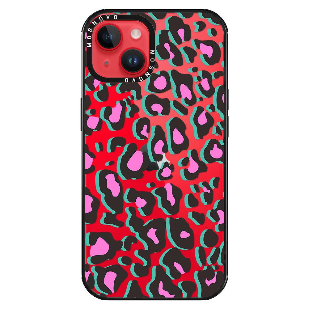Hot Pink Leopard Print Phone Case - iPhone 14 Case - MOSNOVO