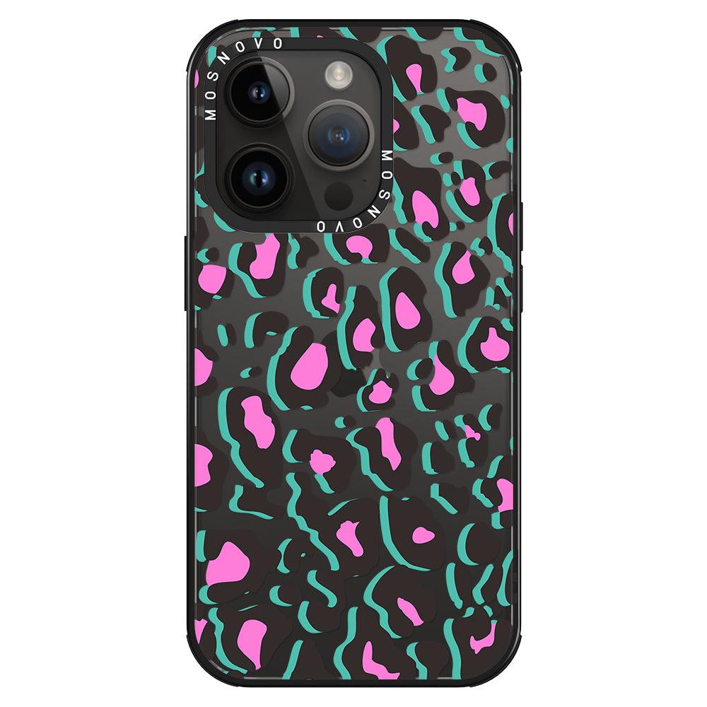 Hot Pink Leopard Print Phone Case - iPhone 14 Pro Case - MOSNOVO