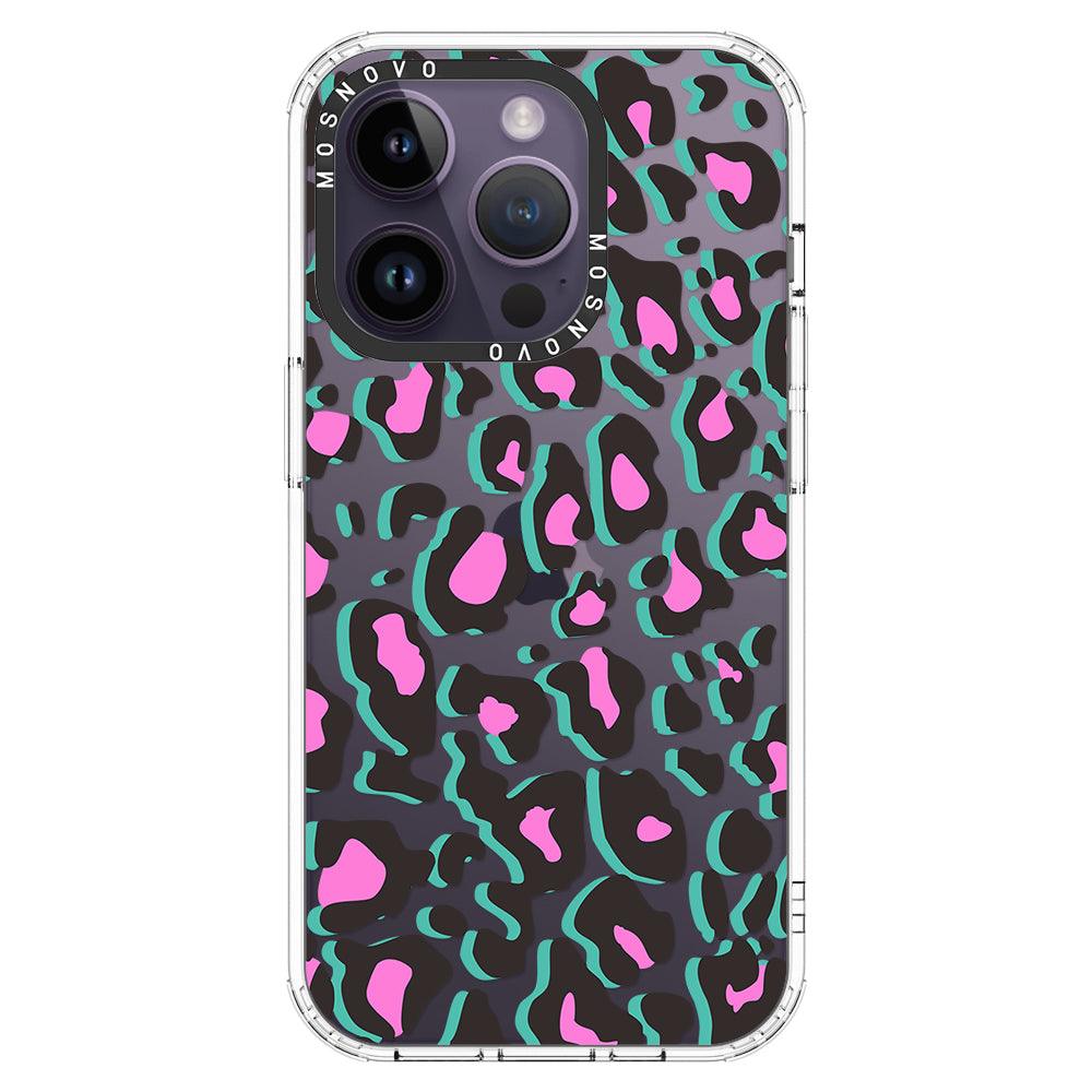 Hot Pink Leopard Print Phone Case - iPhone 14 Pro Case - MOSNOVO