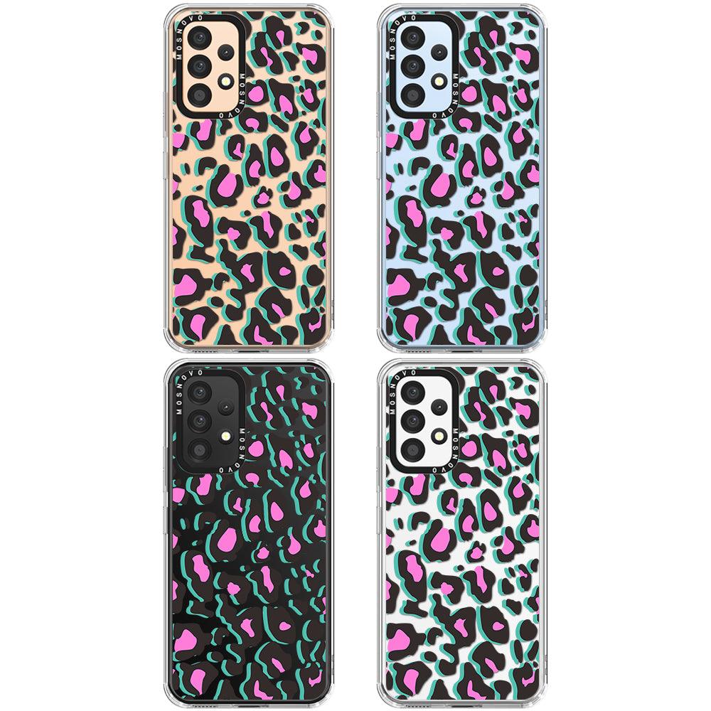 Hot Pink Leopard Print Phone Case - Samsung Galaxy A53 Case - MOSNOVO