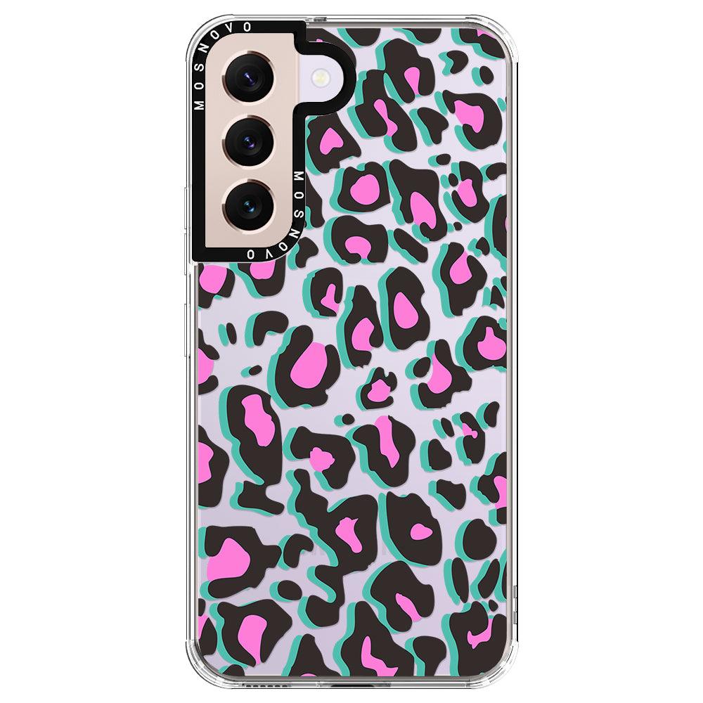 Hot Pink Leopard Print Phone Case - Samsung Galaxy S22 Case - MOSNOVO