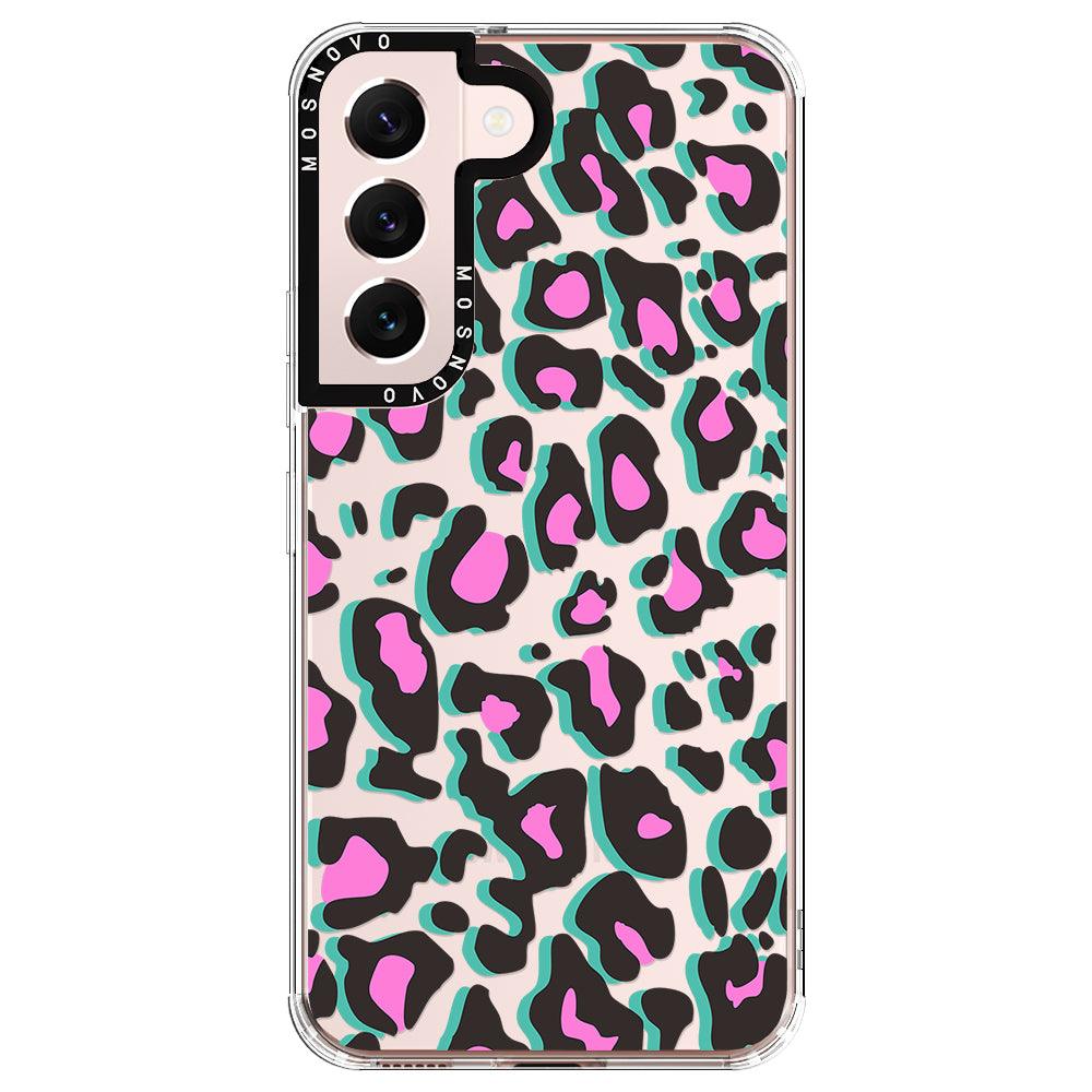 Hot Pink Leopard Print Phone Case - Samsung Galaxy S22 Case - MOSNOVO