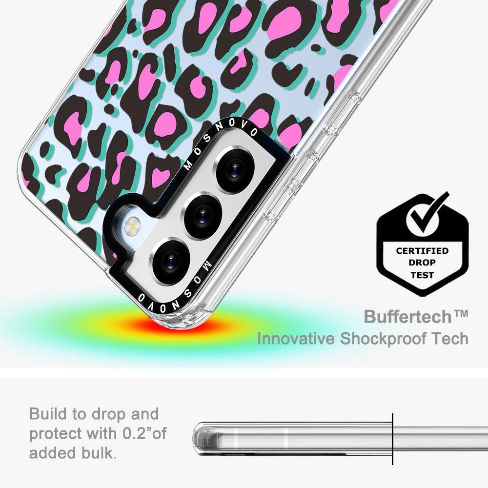 Hot Pink Leopard Print Phone Case - Samsung Galaxy S22 Plus Case - MOSNOVO