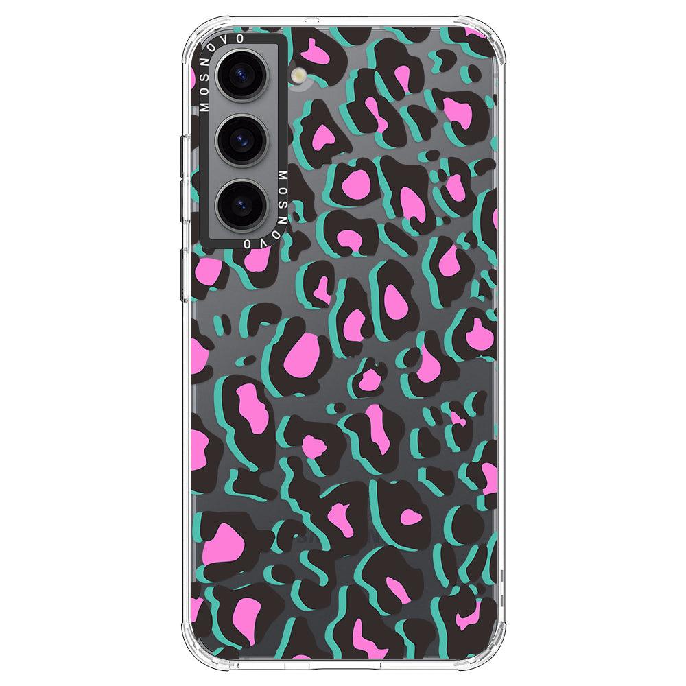 Hot Pink Leopard Print Phone Case - Samsung Galaxy S23 Case - MOSNOVO