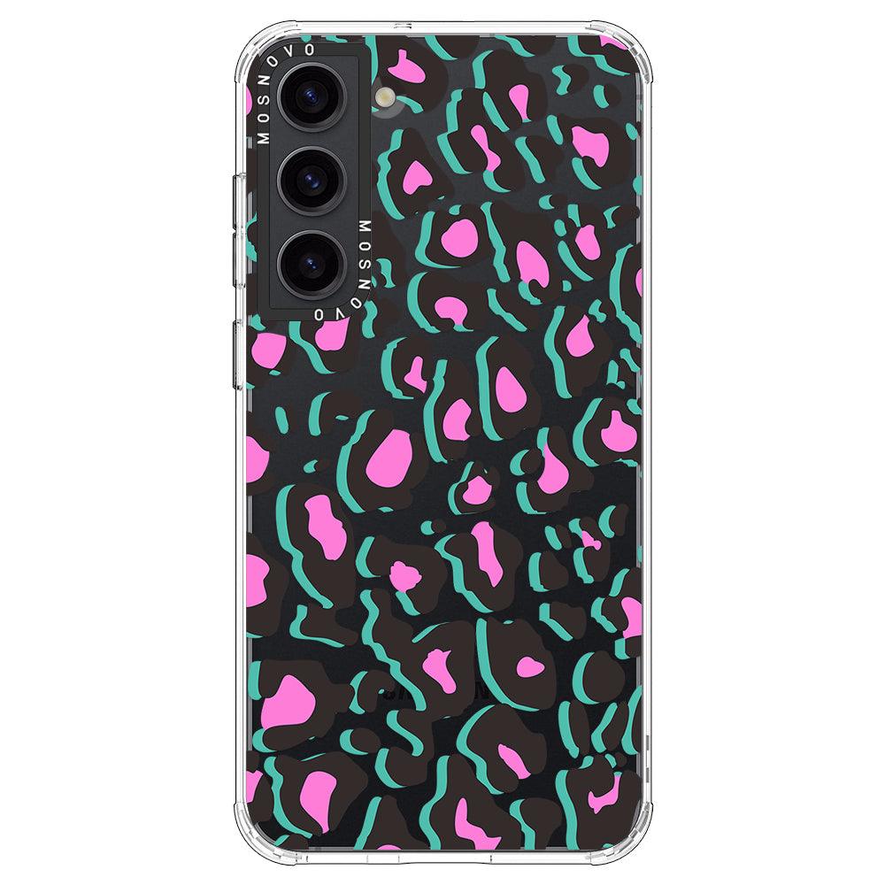 Hot Pink Leopard Print Phone Case - Samsung Galaxy S23 Case - MOSNOVO