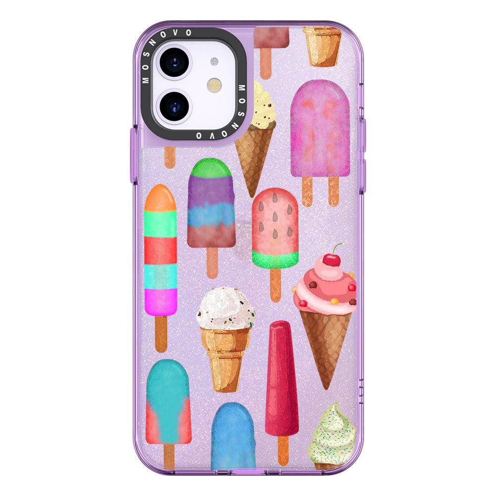 Ice Cream Glitter Phone Case - iPhone 11 Case - MOSNOVO