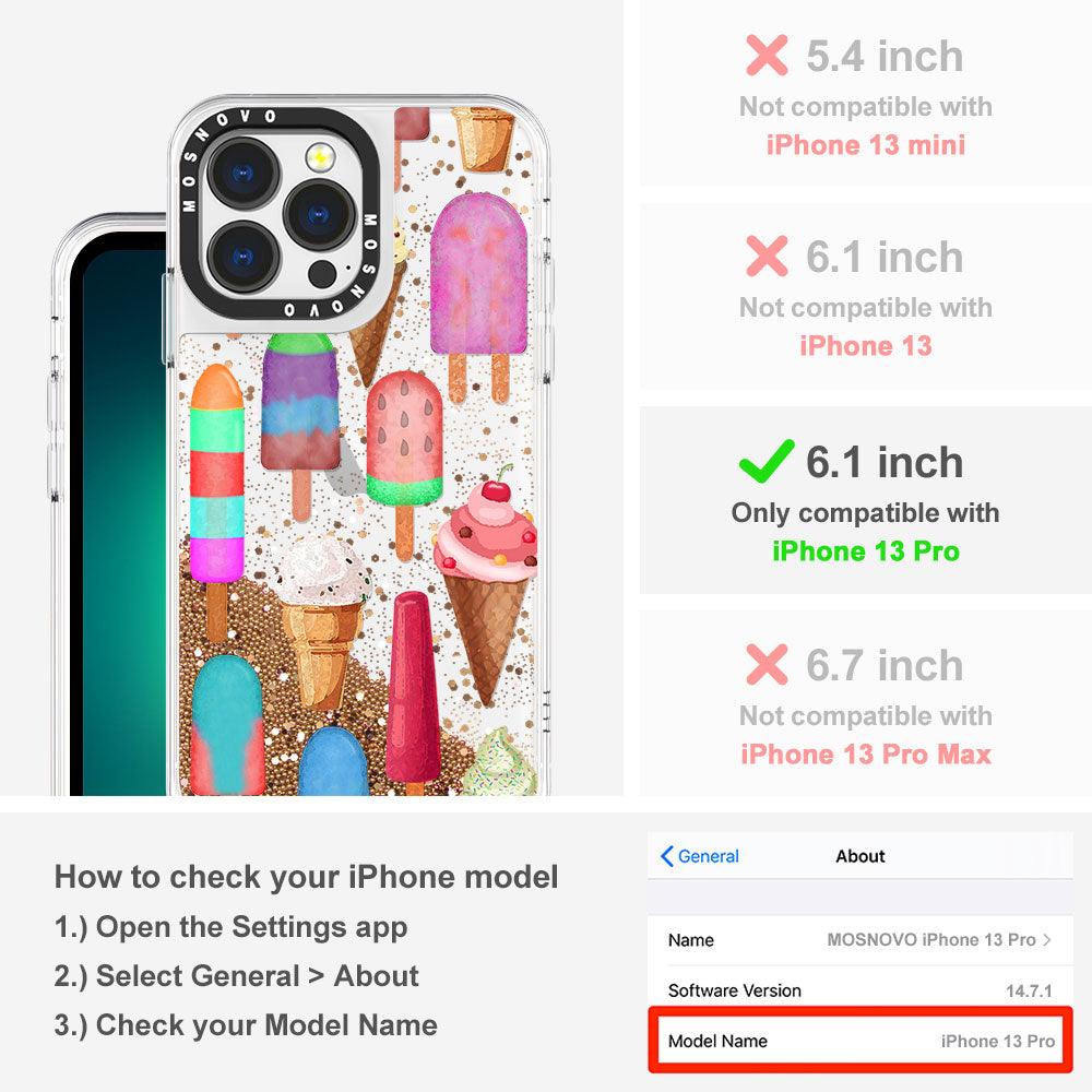 Ice Cream Glitter Phone Case - iPhone 13 Pro Case - MOSNOVO