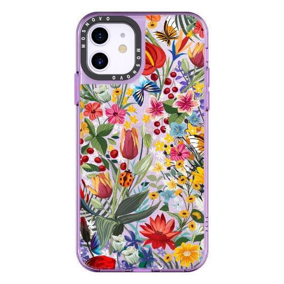 In The Garden Glitter Phone Case - iPhone 11 Case - MOSNOVO