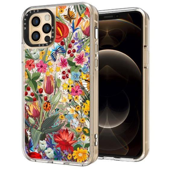 In The Garden Glitter Phone Case - iPhone 12 Pro Max Case - MOSNOVO