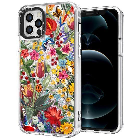 In The Garden Glitter Phone Case - iPhone 12 Pro Max Case - MOSNOVO