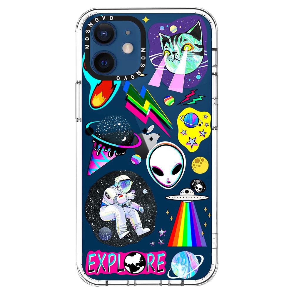 Sci-Fi Stickers Phone Case - iPhone 12 Case - MOSNOVO