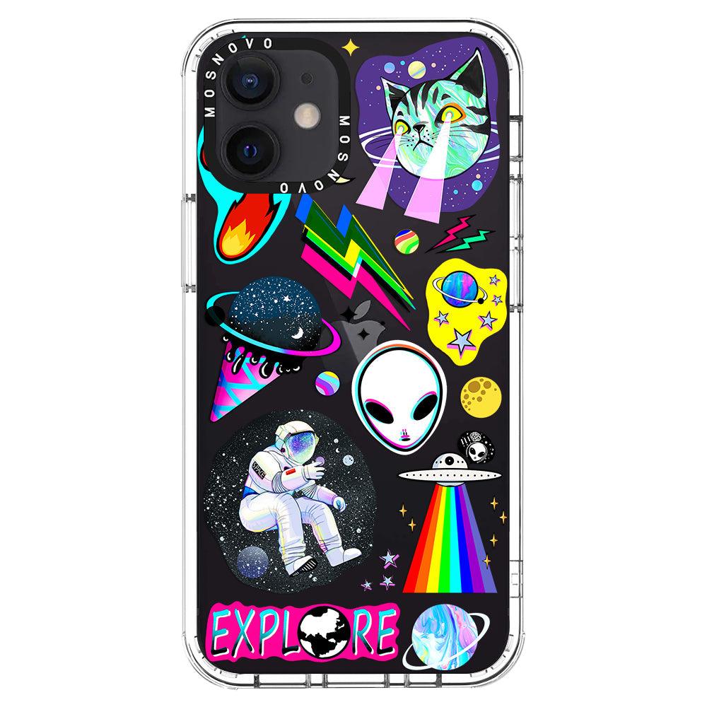 Sci-Fi Stickers Phone Case - iPhone 12 Case - MOSNOVO
