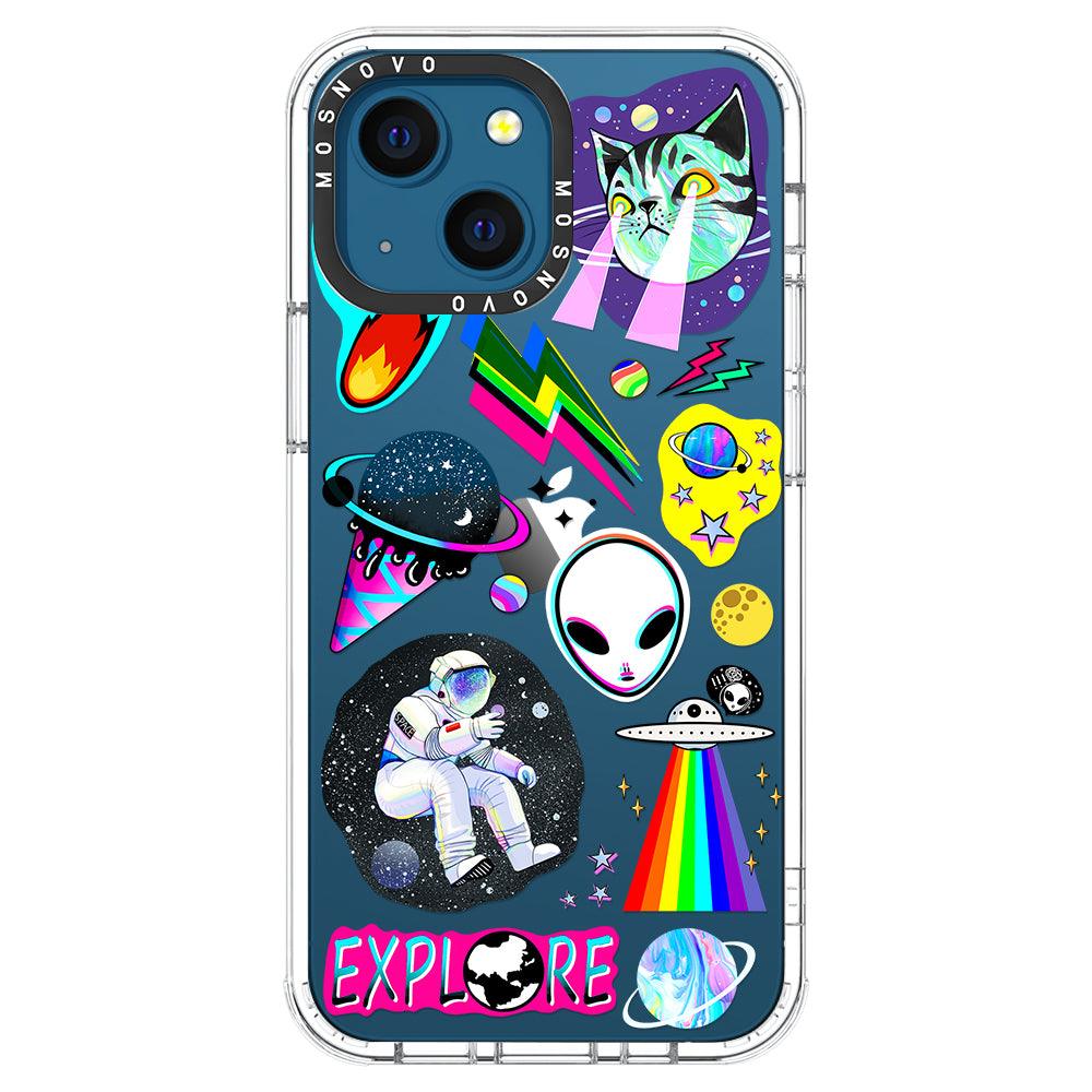 Sci-Fi Stickers Phone Case - iPhone 13 Mini Case - MOSNOVO