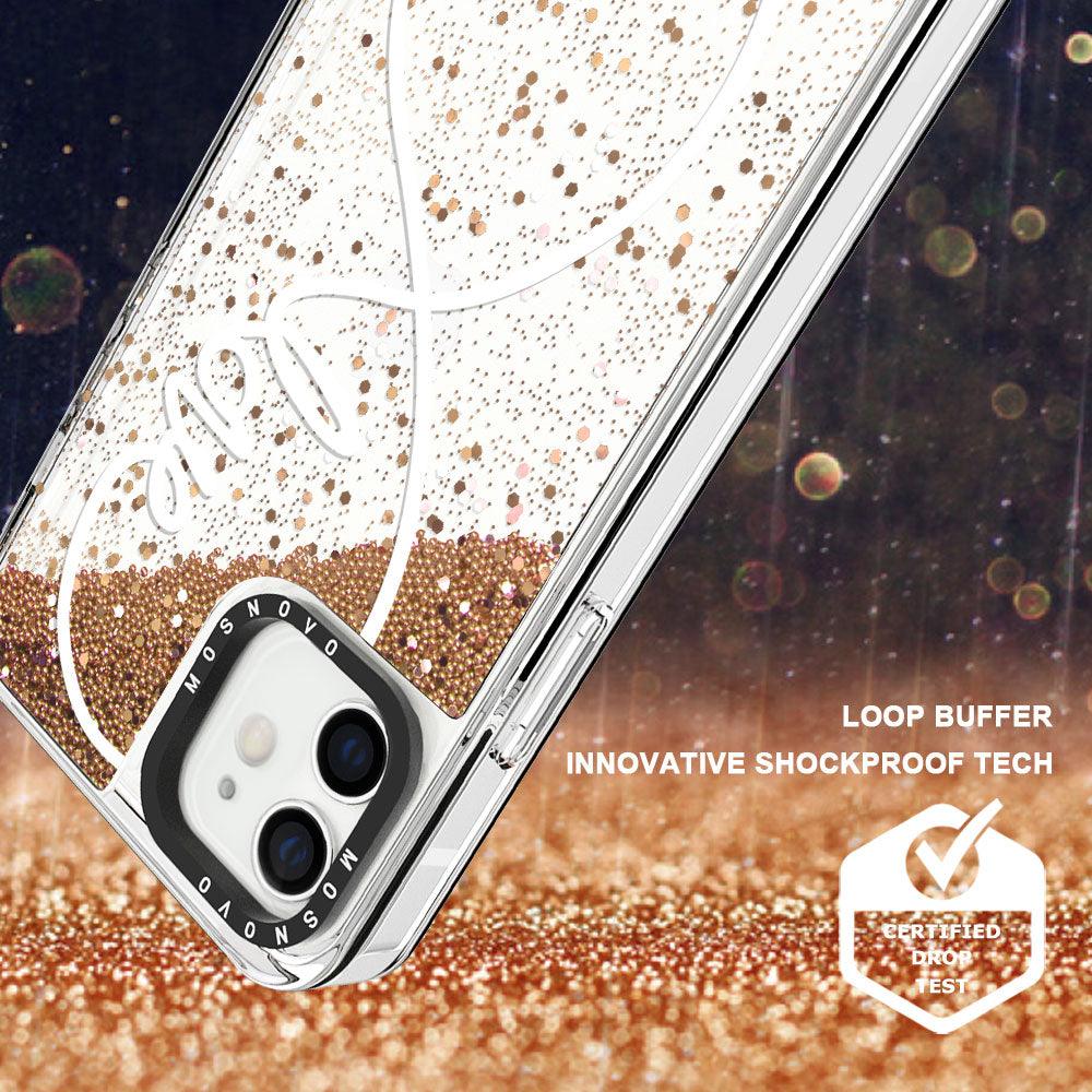 Infinity Love Glitter Phone Case - iPhone 12 Mini Case - MOSNOVO