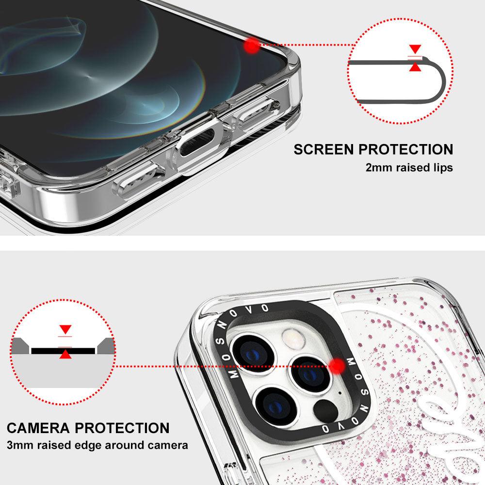 Infinity Love Glitter Phone Case - iPhone 12 Pro Case - MOSNOVO