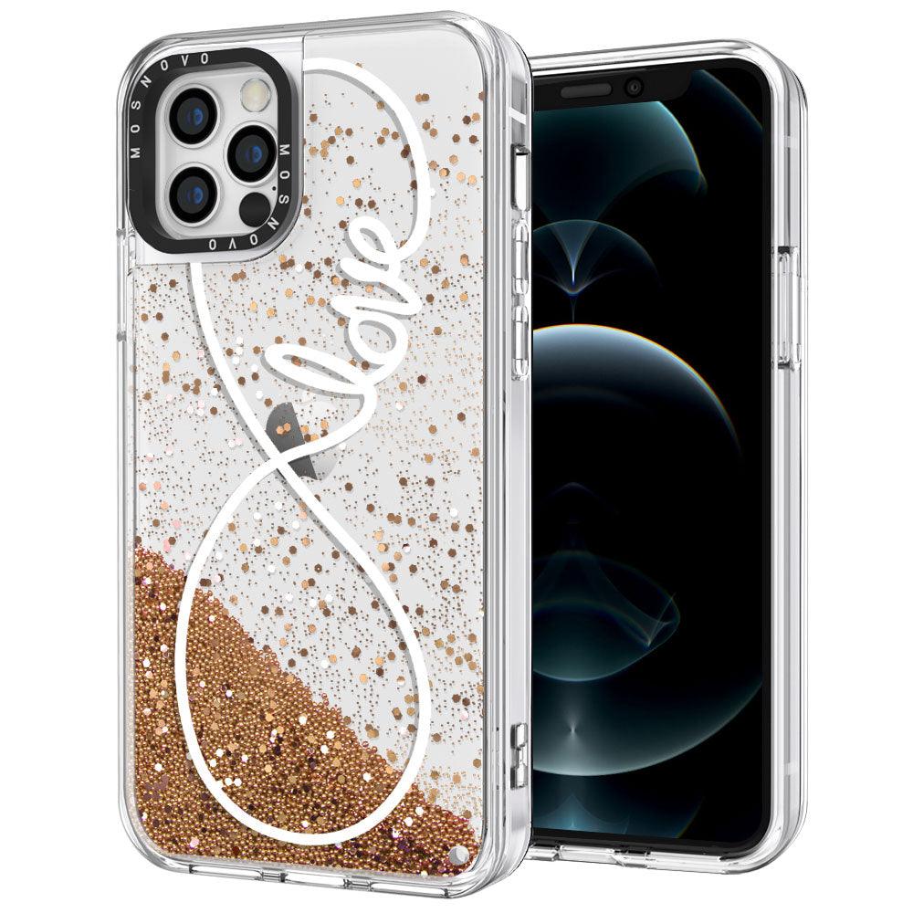 Infinity Love Glitter Phone Case - iPhone 12 Pro Max Case - MOSNOVO
