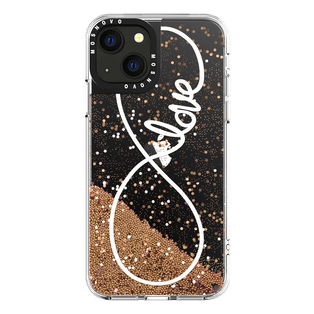 Infinity Love Glitter Phone Case - iPhone 13 Case - MOSNOVO