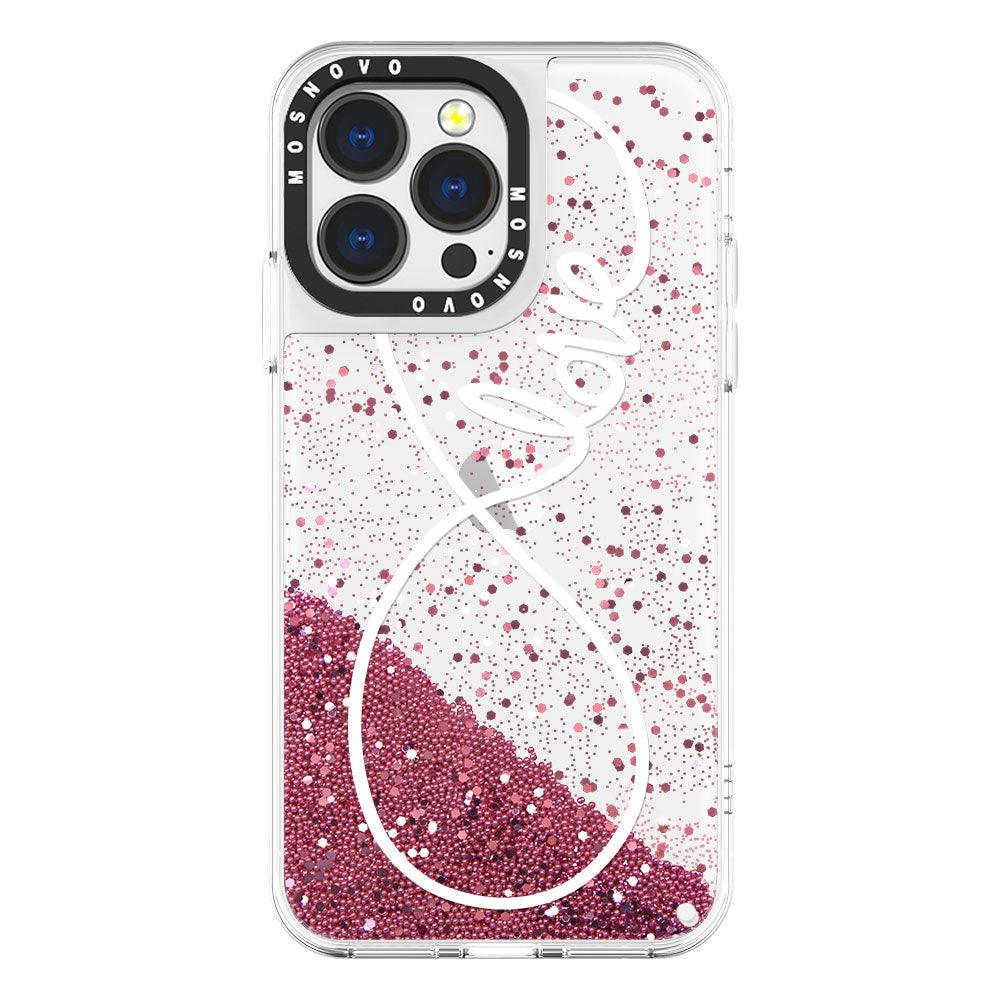 Infinity Love Glitter Phone Case - iPhone 13 Pro Case - MOSNOVO