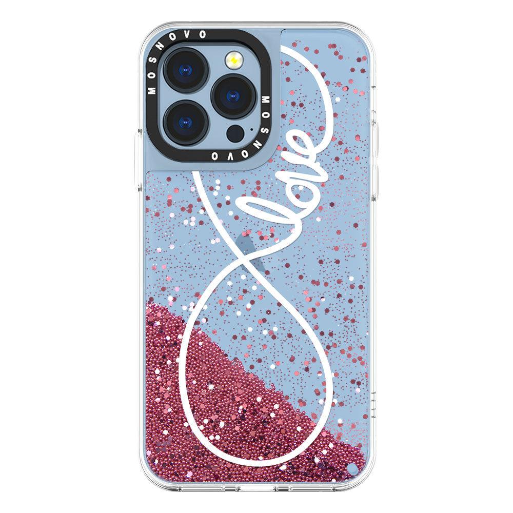 Infinity Love Glitter Phone Case - iPhone 13 Pro Case - MOSNOVO