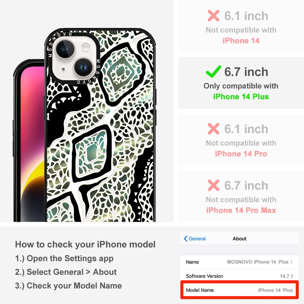 Jade Snake Phone Case - iPhone 14 Plus Case - MOSNOVO