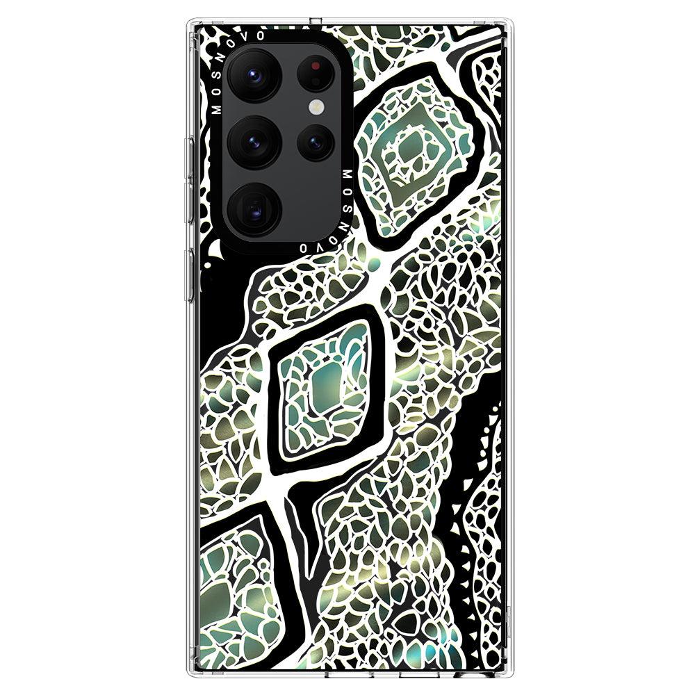 Jade Snake Phone Case - Samsung Galaxy S22 Ultra Case - MOSNOVO