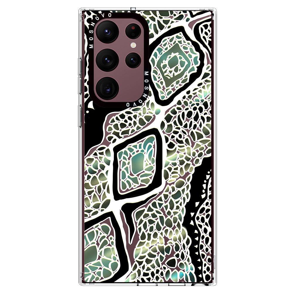 Jade Snake Phone Case - Samsung Galaxy S22 Ultra Case - MOSNOVO
