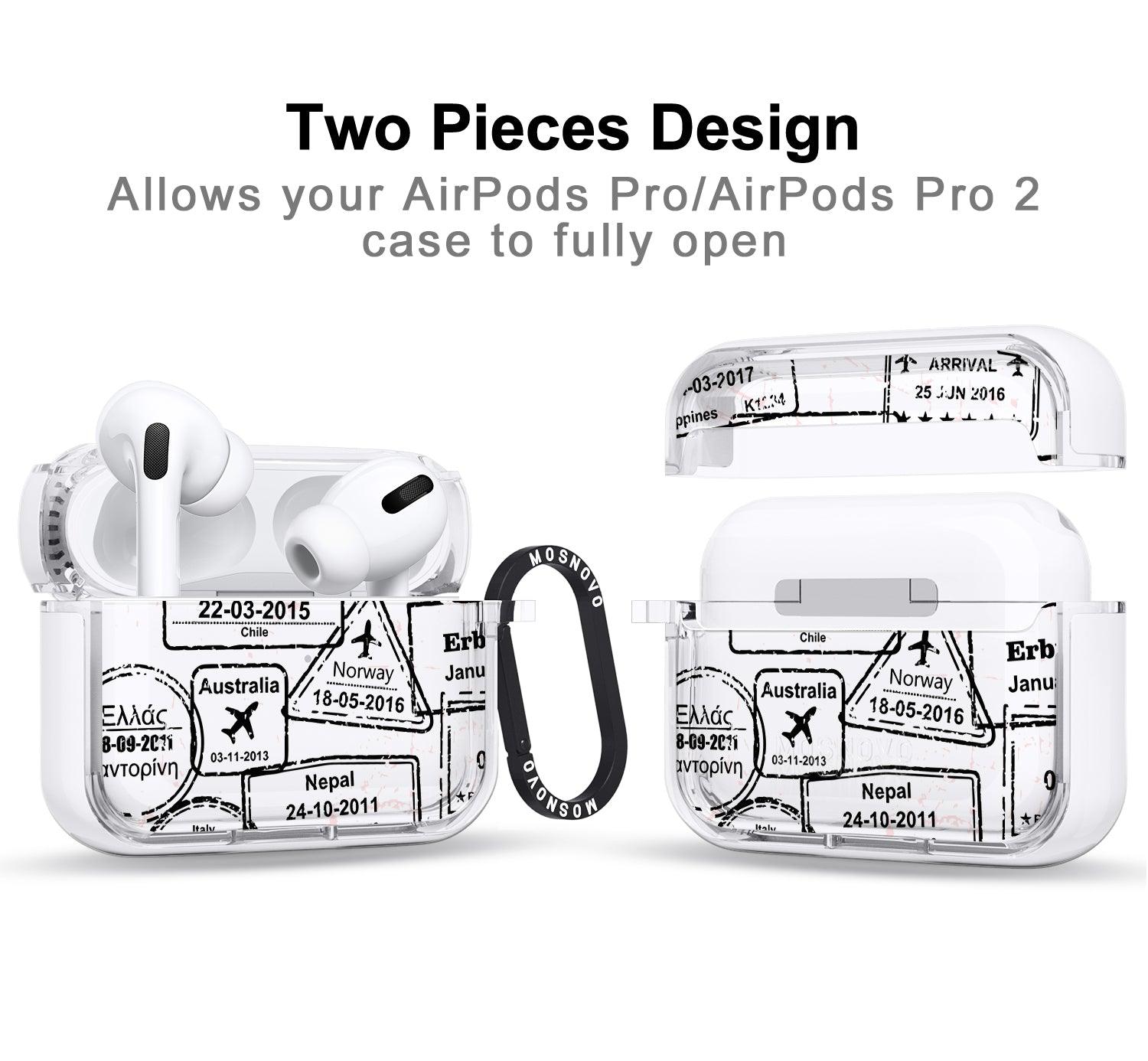 Air Ticket Labels AirPods Pro 2 Case (2nd Generation) – MOSNOVO