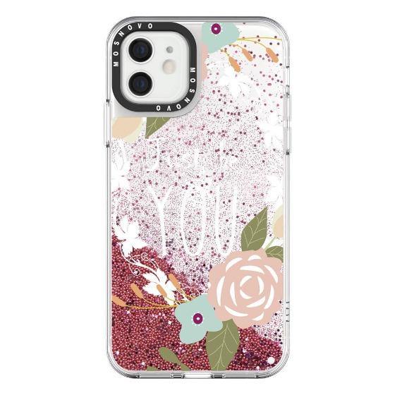Just Be You Glitter Phone Case - iPhone 12 Case
