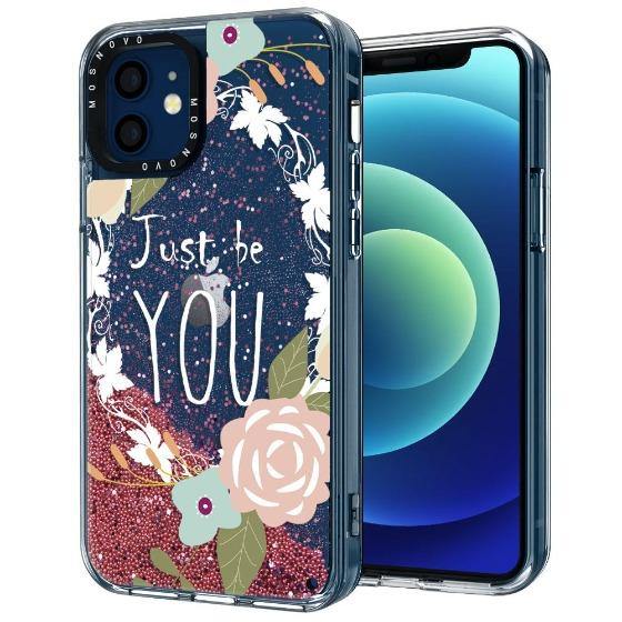 Just Be You Glitter Phone Case - iPhone 12 Mini Case