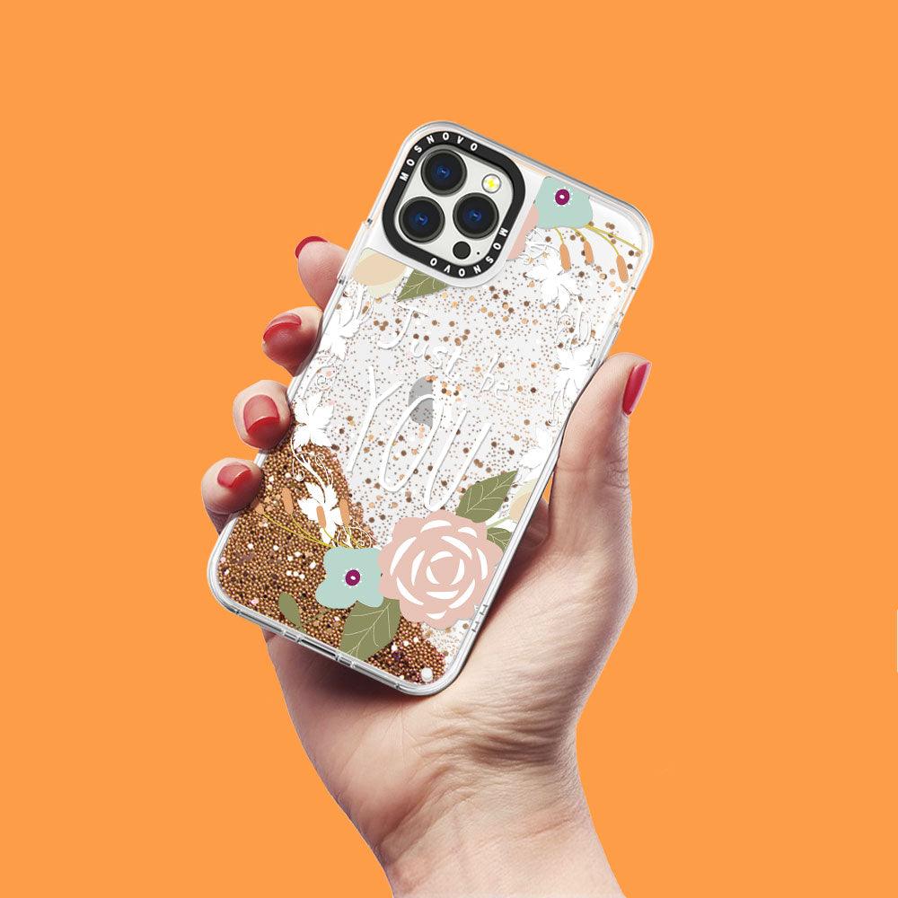 Just Be You Glitter Phone Case - iPhone 13 Pro Max Case - MOSNOVO