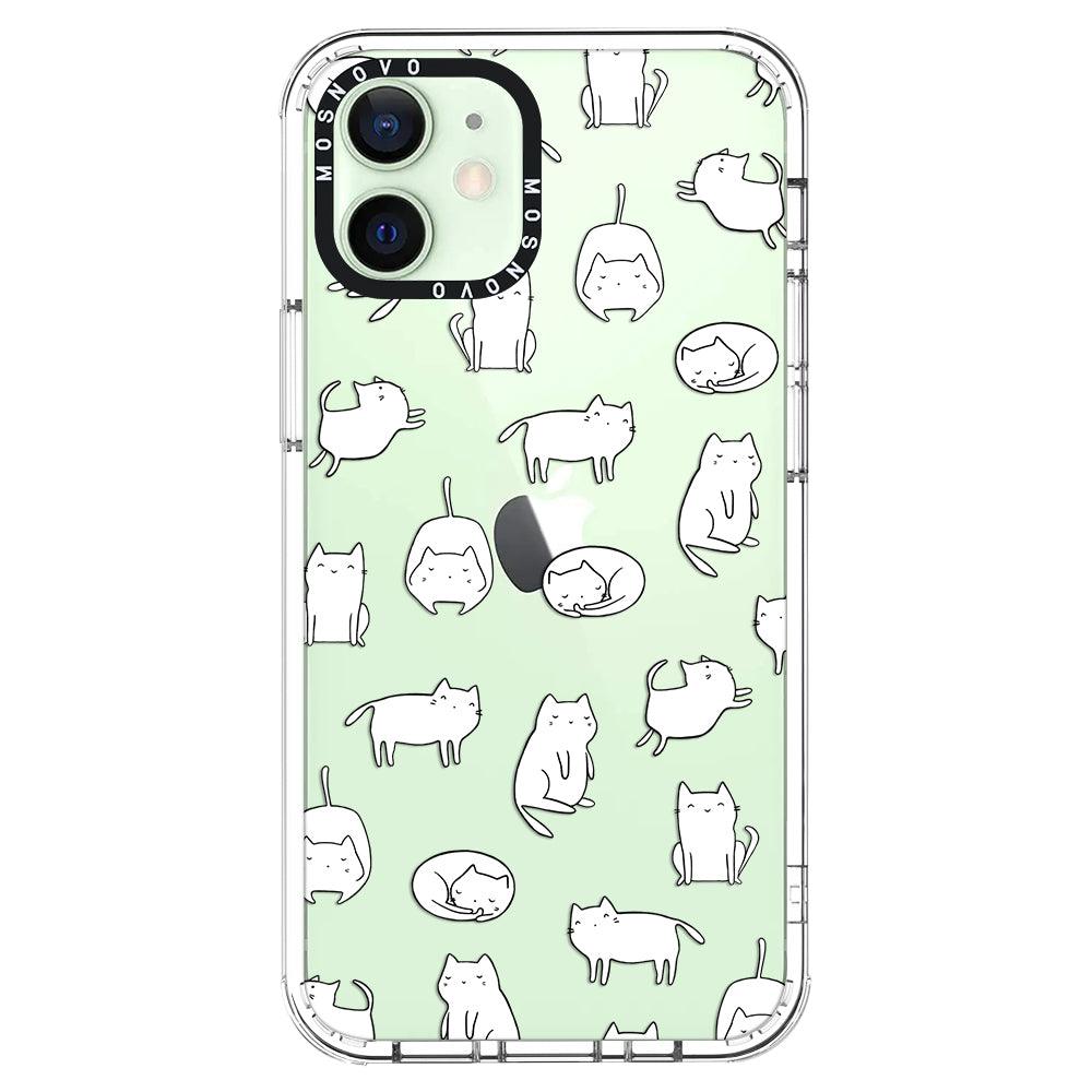 Kawaii Cat Phone Case - iPhone 12 Mini Case - MOSNOVO