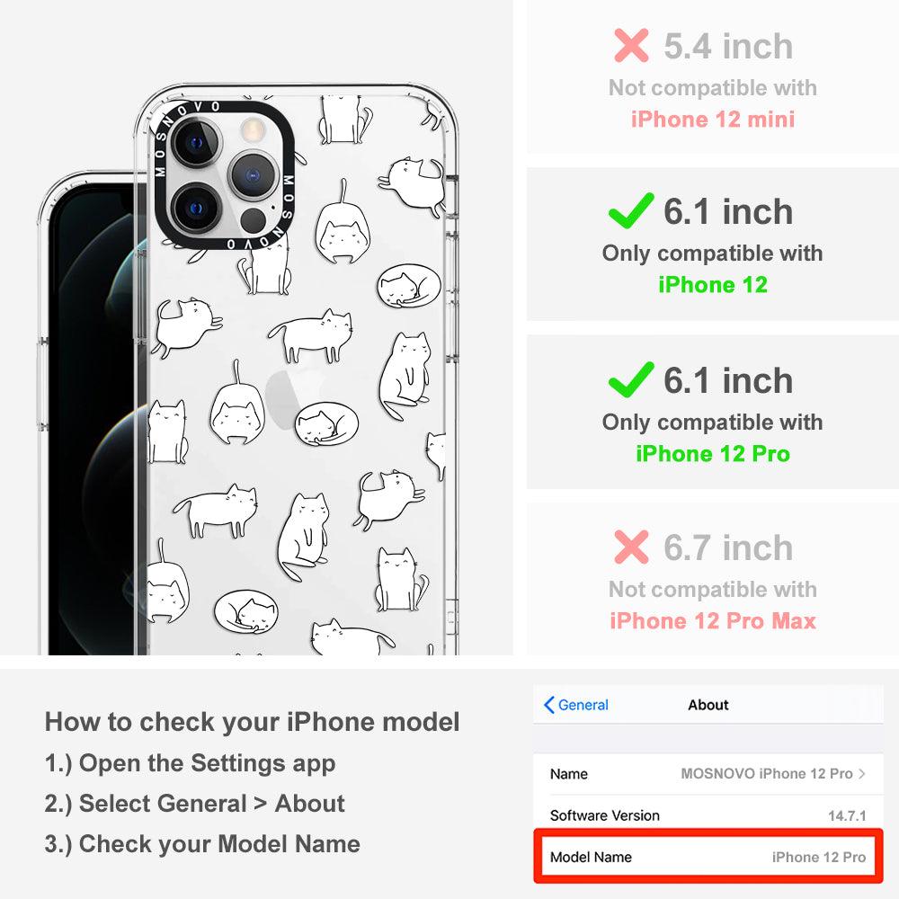 Cute Cats Phone Case - iPhone 12 Pro Case - MOSNOVO