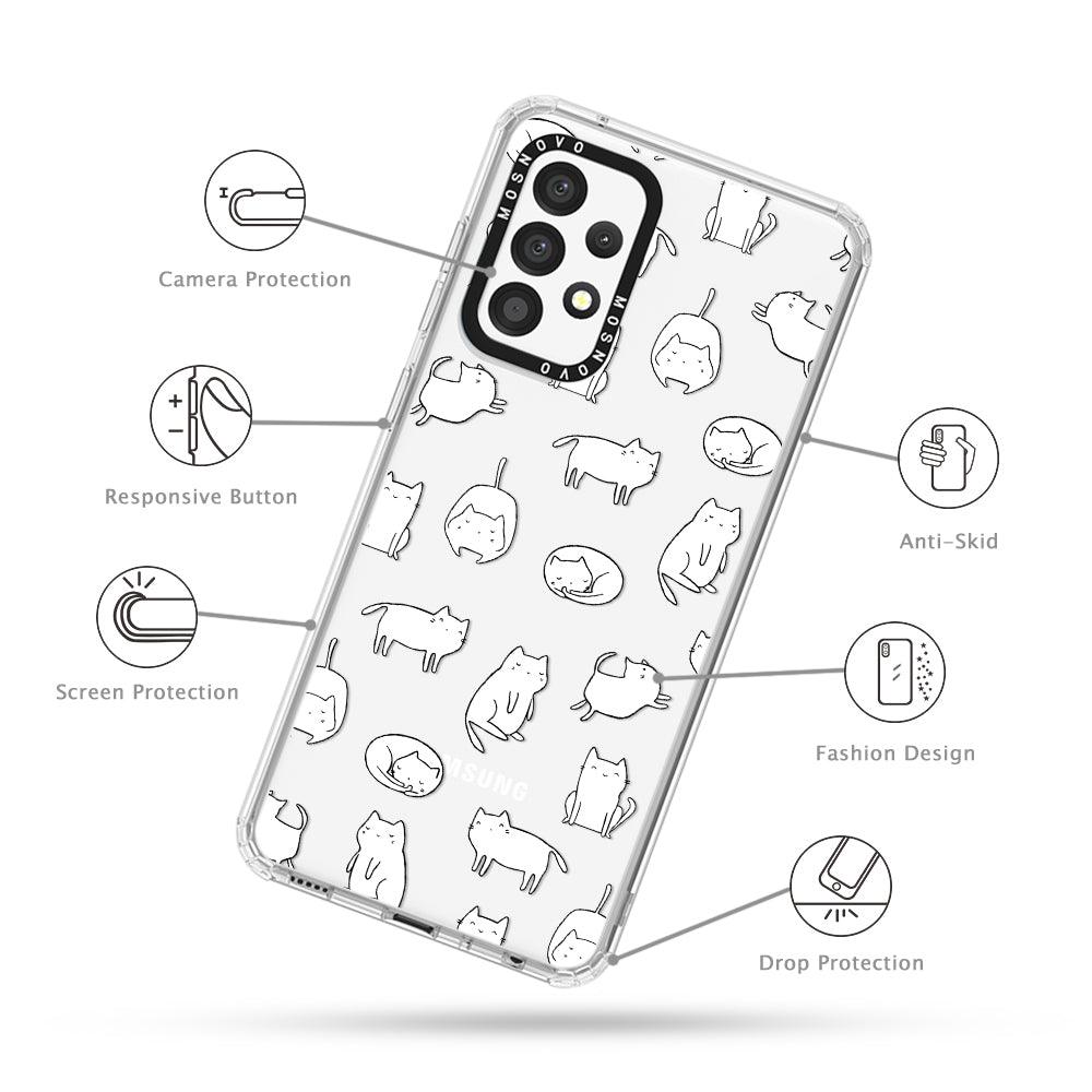 Kawaii Cat Phone Case - Samsung Galaxy A52 & A52s Case - MOSNOVO