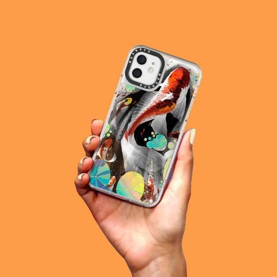 Koi Art Glitter Phone Case - iPhone 12 Case - MOSNOVO