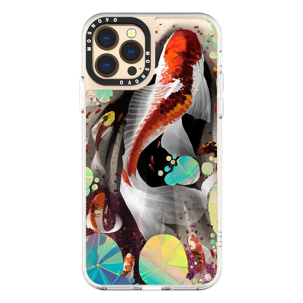 Koi Art Glitter Phone Case - iPhone 13 Pro Max Case - MOSNOVO