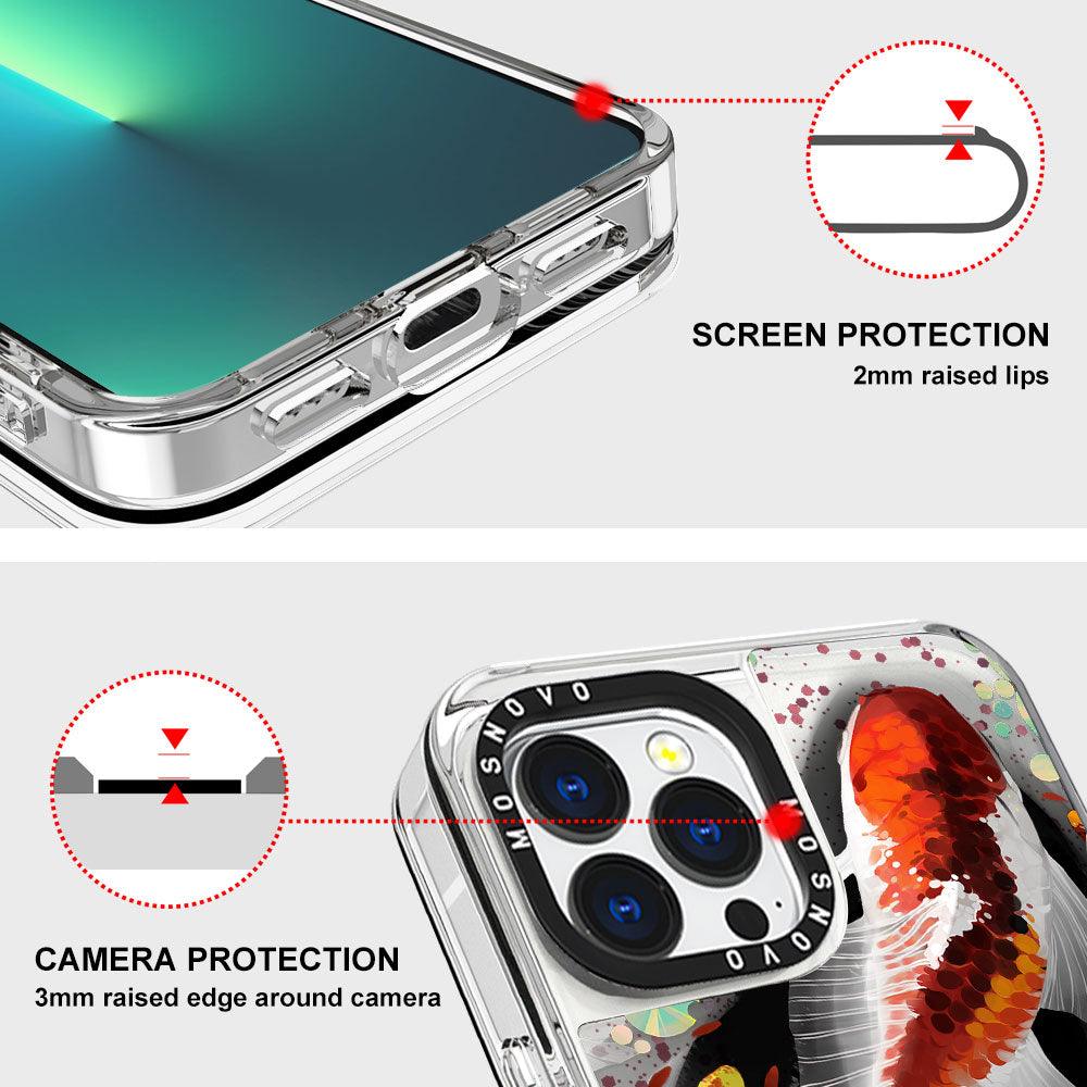 Koi Art Glitter Phone Case - iPhone 13 Pro Max Case - MOSNOVO