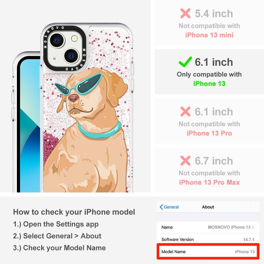 Labrador Glitter Phone Case - iPhone 13 Case - MOSNOVO