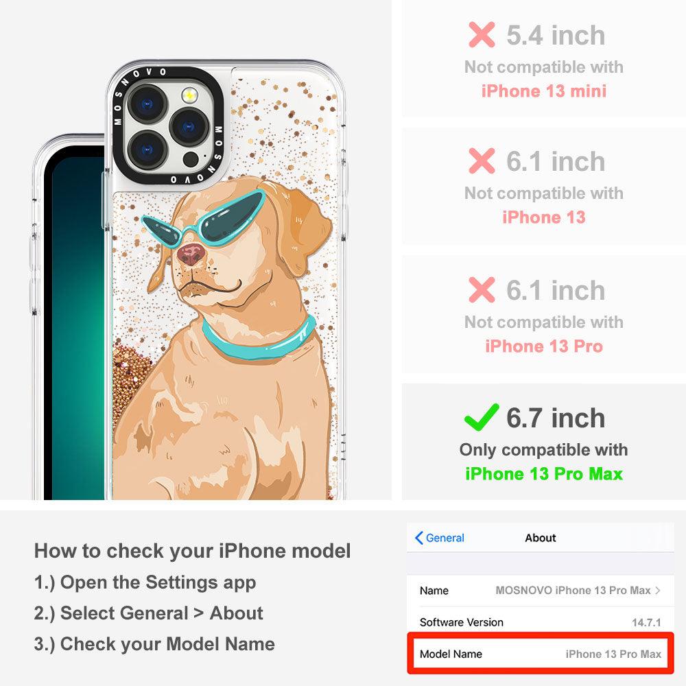 Labrador Glitter Phone Case - iPhone 13 Pro Max Case - MOSNOVO