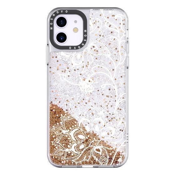 Lacy Flower Glitter Phone Case - iPhone 11 Case - MOSNOVO
