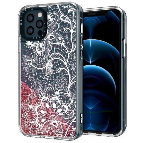 Lacy Flower Glitter Phone Case - iPhone 12 Pro Case
