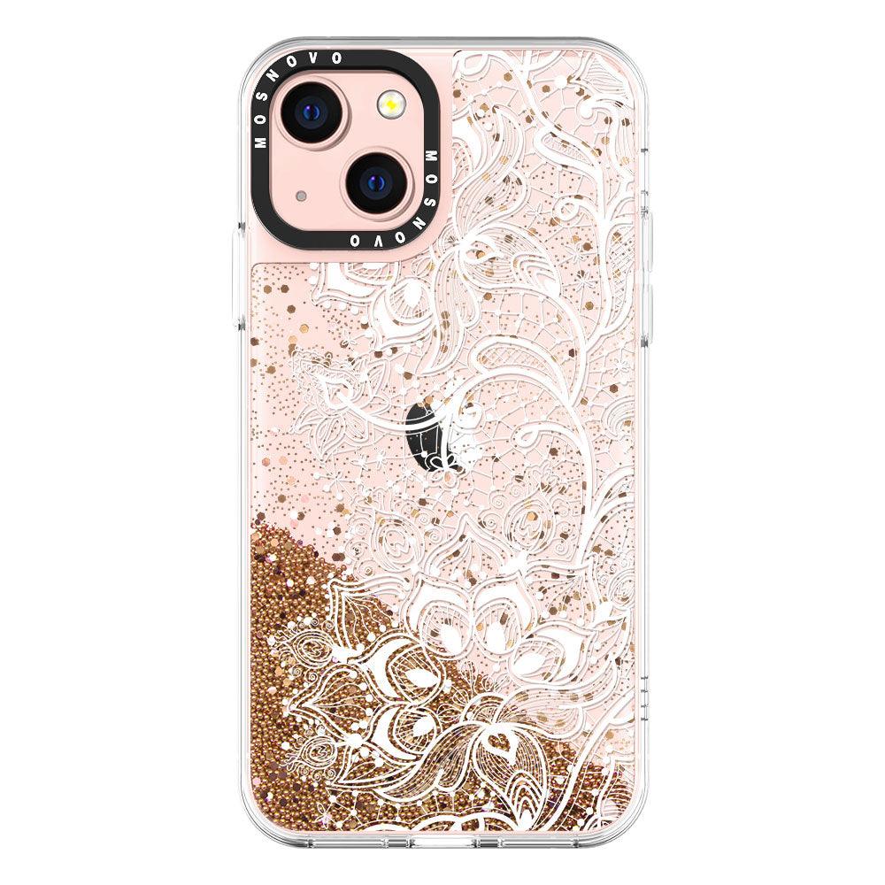 Lacy Flower Glitter Phone Case - iPhone 13 Case - MOSNOVO