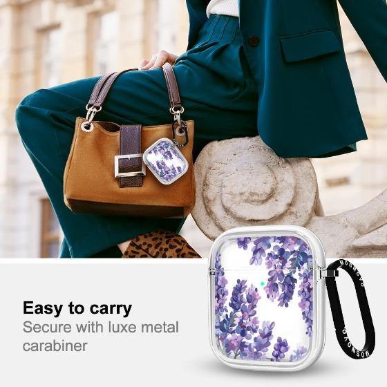 Lavender Floral flower AirPods 1/2 Case - MOSNOVO