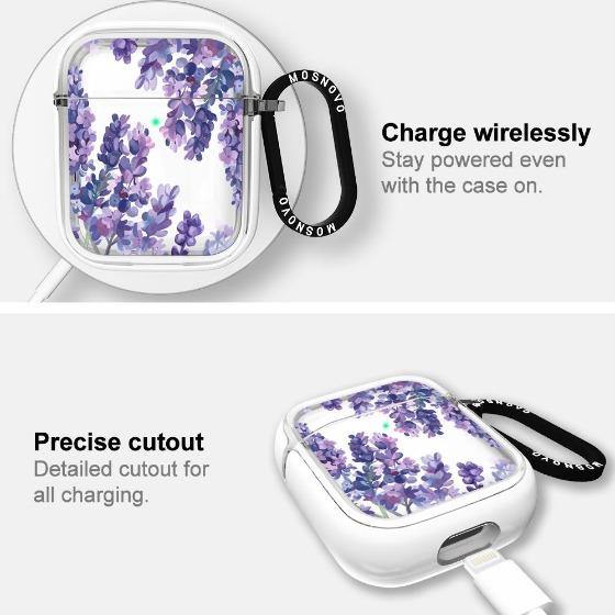 Lavender Floral flower AirPods 1/2 Case - MOSNOVO