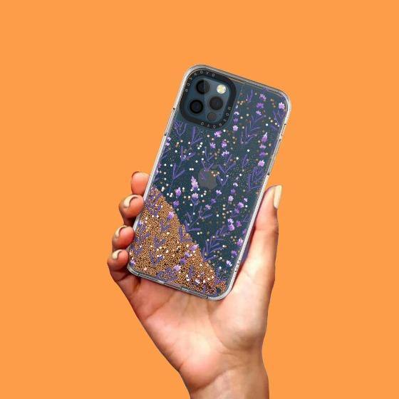 Lavenders Glitter Phone Case - iPhone 12 Pro Max Case - MOSNOVO