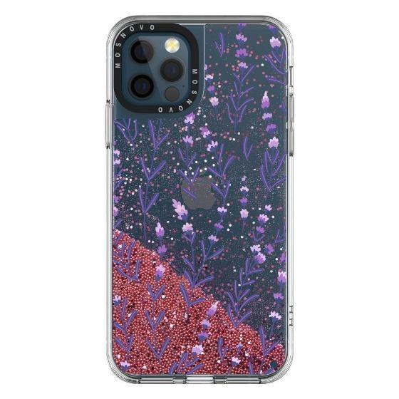 Lavenders Glitter Phone Case - iPhone 12 Pro Max Case - MOSNOVO