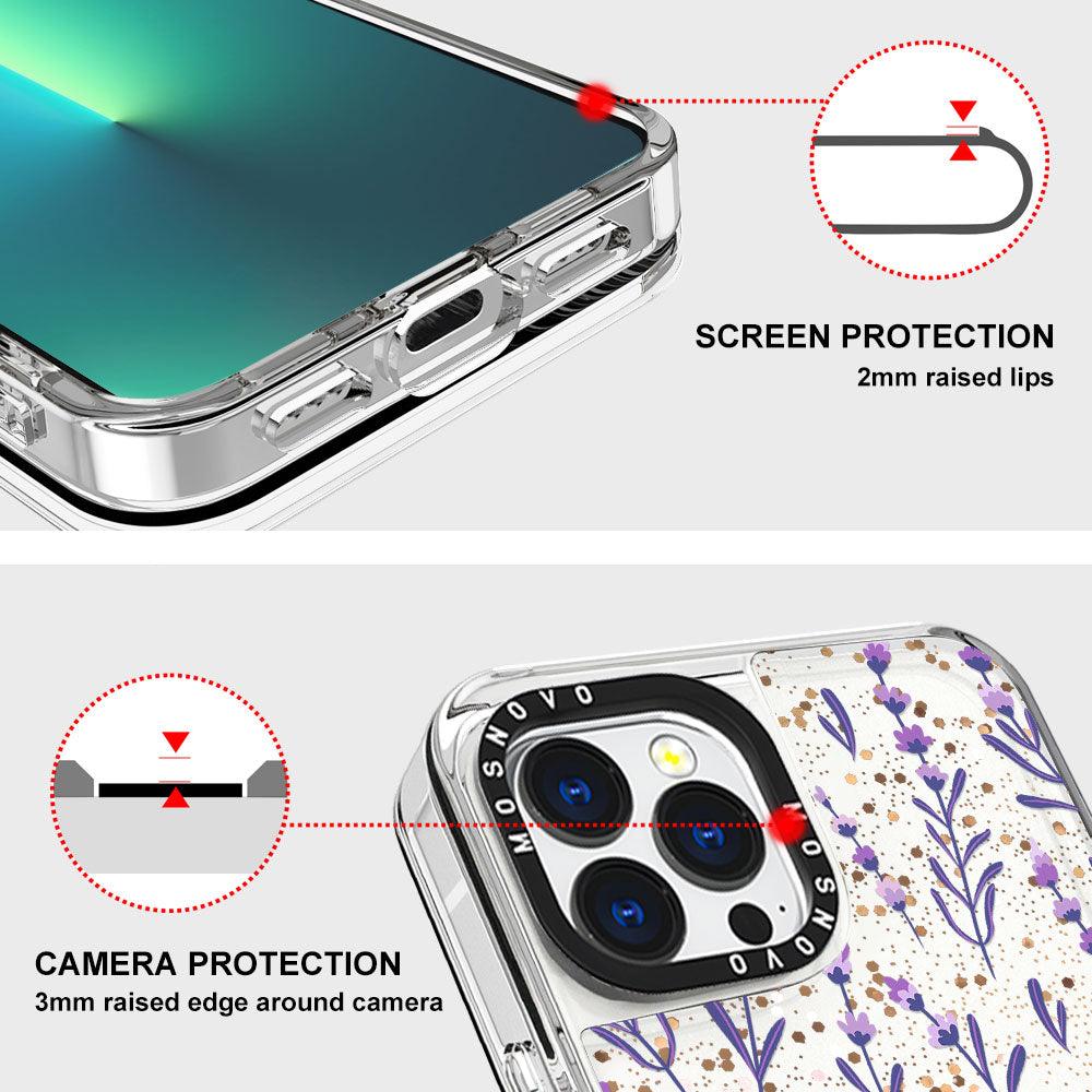 Lavenders Glitter Phone Case - iPhone 13 Pro Max Case - MOSNOVO