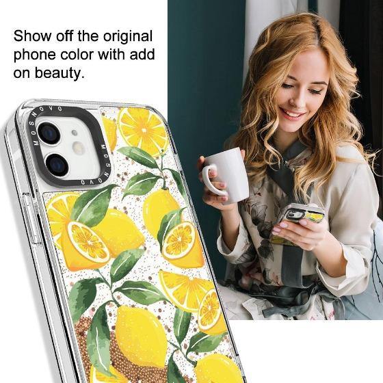 Lemon Glitter Phone Case - iPhone 12 Case